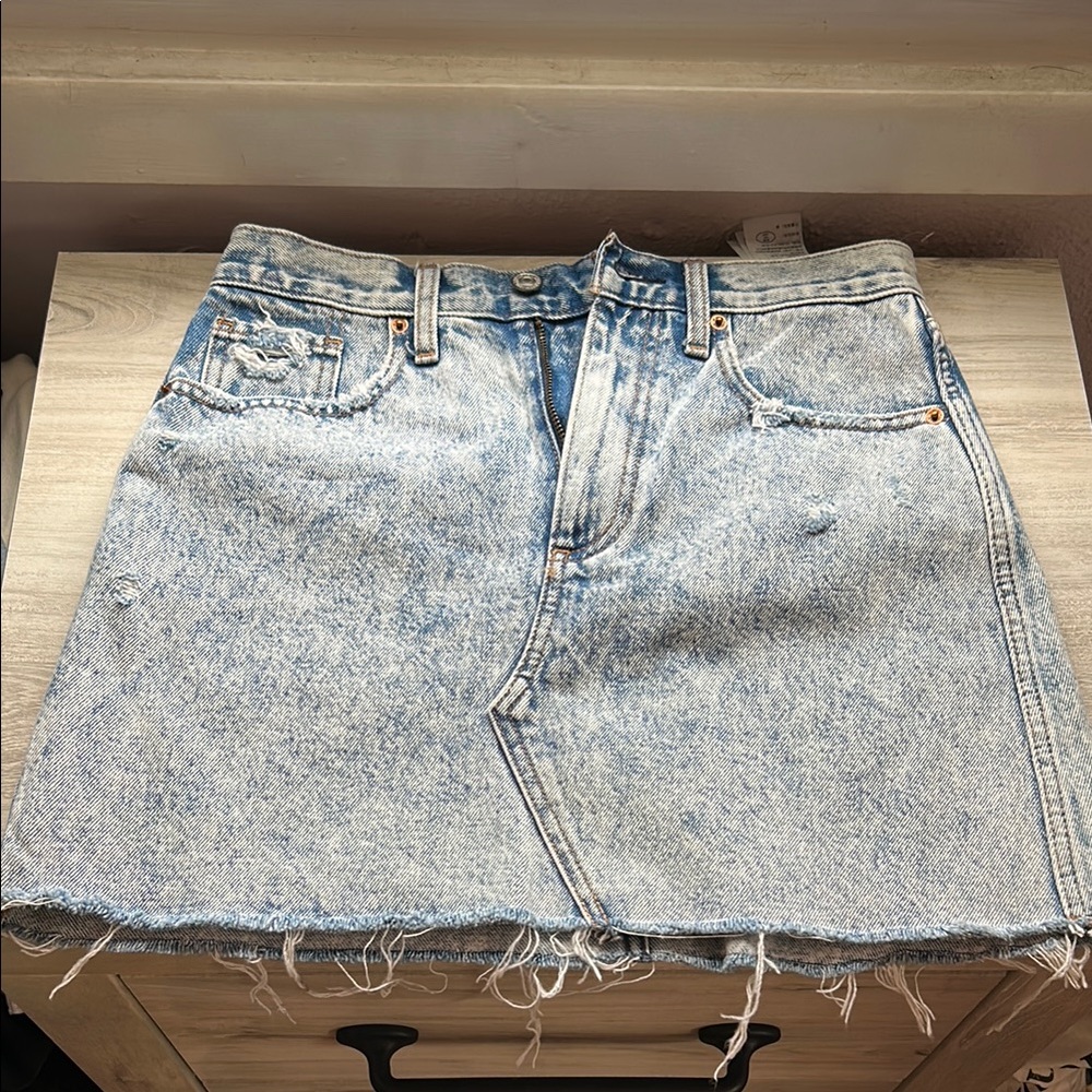 Abercrombie & Fitch Blue A-Line Mini Skirt